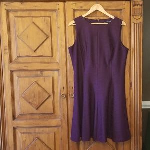 Purple Lace Sleeveless Aline Dress